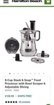 Hamilton Beach Stack & Snap 8-CUP Food Processor (70820). Fixed Price $100.00.