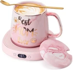 Coffee Mug Warmer & Best Mom Set, Electric Cup For Desk, Beverag. Fixed Price $46.62.