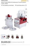 Robot Coupe R2NCLR Combination Processor 3L Food. Fixed Price $1195.00.