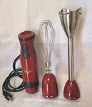 Wolfgang Puck Bistro Collection Turbo Immersion Blender & Whisk 5 Speed Burgundy. Fixed Price $34.99.
