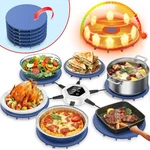 Blue Upgraded 6-IN-1 Silicone Food Warming Mat Fast Heating Electric Tray 3TIMER. Fixed Price $57.82.