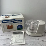 Proctor Silex 1.5-CUP Capacity Corded Compact Food Chopper White 72500R. Fixed Price $22.50.