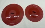 Rachel Ray Red Silicone Top Handle Pot Suction Lid Bowl Covers 7.5" & 9.25". Fixed Price $7.50.