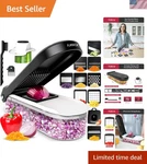 Brand New Kitchen Vegetable Chopper With Interchangeable Blades White/black. Fixed Price $43.99.