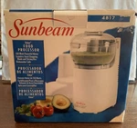 Sunbeam 4817 2C. Food Processor 1997 New Box- Instruction Booklet. Fixed Price $48.00.