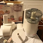 Vintage Sunbeam Oskar 14181 Food Processor Bonus Salad W Chute Attachment Box. Fixed Price $59.99.