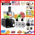 Elegant 600W Electric Food Processor 12-CUP Multi-function Chopper In Black. Fixed Price $158.99.