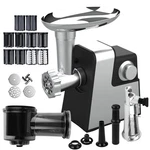 800W Electric Meat Grinder And Sausage Stuffer With Vegetable Slicer Attachments. Fixed Price $58.99.