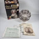 Vintage Oster Food Processor Accessory For Blender Model 5900-06 W/box. Fixed Price $39.95.