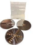 Lot Of 3 Bosch Grating Slice Disc Blade Series Compact Food Processor W/ Holder. Fixed Price $30.00.
