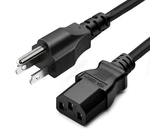 5FT 10 Amp 125 Volt Black 3 Prong Power Cord For Electronics. Fixed Price $9.49.