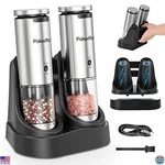 Electric Stainless Steel Salt & Pepper Grinder Set With Led 6 Levels. Fixed Price $6.95.