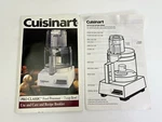 Cuisinart Classic 7-CUP Food Processor Use And Care Recipe Booklet Dvd. Fixed Price $6.99.