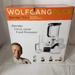 Wolfgang Puck Trio Blender, Food Processor, & Juicer New. Fixed Price $85.99.