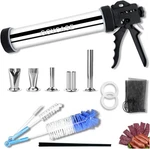 Large Capacity Stainless Steel Jerky Gun Kits, Sausage Stuffer 2LB, Black. Fixed Price $51.46.
