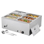 Vevor Commercial Food Warmer 6-PAN 1500W Countertop Buffet Bain Marie With Lid. Fixed Price $196.99.