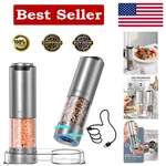 Stainless Steel Rechargeable Electric Grinder Set With Led Light & 95ML Capacity. Fixed Price $54.95.