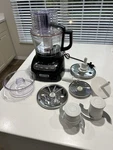 Kitchenaid 9-CUP Food Processor Model KFP09220B0 Black + Accessories. Fixed Price $42.00.