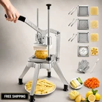 Vevor Commercial Vegetable Chopper W/ 4 Replacement Blades, Stainless Steel Fren. Fixed Price $98.99.