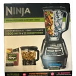 Sealed Ninja Mega Kitchen System 1500 Blender Food Processor Xl Nutri Cups. Fixed Price $149.99.