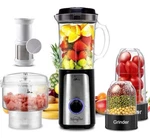 Sangcon 350W Electric Food Processor Corded, Silver/black, Portable Design. Fixed Price $39.99.