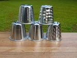 Set Of 5 Vintage Stainless Steel King Kutter Cutter Food Processor Cones Only. Fixed Price $29.95.