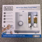 Black+decker 400 Milliliter All In 1 Baby Food Maker With Steam Time New Unused!. Fixed Price $60.00.