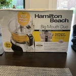 New Never Opened Box Hamilton Beach 70579 Duo Plus Big Mouth Food Processor. Fixed Price $39.99.