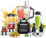 Honinjoy 10-IN-1 Blender & Food Processor 1300W, Smoothies, Ice, Dough, Chop. Fixed Price $333.32.