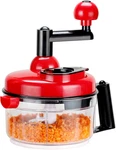 Hand Crank Food Chopper Red Manual Processor With Egg Separator, Labor-sa. Fixed Price $35.11.