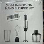 Immersion Blender Mooka 1100W 5-IN-1 Hand Held 12-SPEED White Silver New. Fixed Price $26.99.