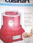 Cuisinart 1.5 Qt. Cream Maker W/easy Lock Lid, Model ICE-21P1. Red Nib. Fixed Price $50.00.