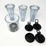 Vitamix Blender Accessory Set 20OZ Cups 40OZ Bowl Blade Lids Clear Black. Fixed Price $100.00.
