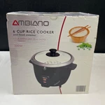 Ambiano Black Cup Rice Cooker/food Steamer Sku 4361. Fixed Price $39.10.