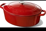 Cuisinart Oval Casserole 7-QUART, Red Gradient, CI770-33RG Dutch Oven Pot Stock. Fixed Price $84.99.