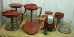 Large Ninja Master Prep Food Processor Set 19 Pcs + QB1007QCN30 Red 25F053. Fixed Price $59.99.