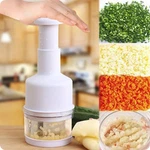 Food Chopper, Mini Garlic Dicer With Stainless Steel Blades, Universal, White. Fixed Price $13.99.
