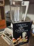 Vintage Chrome Osterizer Pulse Matic 14 Dual Range Blender Basein Box. Fixed Price $112.00.