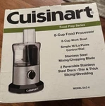 Cuisinart DLC-6 8-CUP Food Processor Stainless Steel Slice Shred Mix Chop. Fixed Price $57.99.