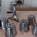 Foodco Salad-maid Manual Processor Slicer/shredder/grater, Metal, 5 Cones. Fixed Price $60.00.