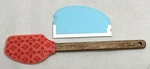 Pioneer Woman Silicone Wood Red Spatula 12 & Blue Bowl Scraper. Fixed Price $9.99.