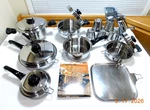 Saladmaster 316TI Titanium Stainless Steel Cookware Griddle Food Processor. Fixed Price $2599.95.