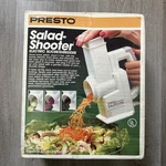 Presto Salad Shooter 02910 Electric Slicer Shredder White New Sealed In Box. Fixed Price $39.99.