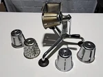 Vintage Saladmaster Food Processor Cutter Slicer Machine 5 Cones. Fixed Price $64.99.