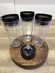 Ninja Nutri Cup Set (3) With Sipping Lids And Pro Extractor Blade. Fixed Price $31.10.