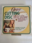 Oster Cutting Disc Blade Chunky 937-72 Foodcrafter Kitchen Slicer,shredder. Fixed Price $9.99.