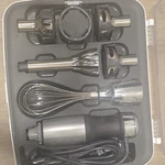 Kitchenaid 5-SPEED Hand Blender Set Stainless Steel, Silver/black, Attachments. Fixed Price $75.00.