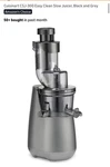 Cuisinart CSJ-300 Easy Clean Slow Juicer, Black And Grey. Fixed Price $125.00.
