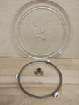 Glass Plate Turntable For Fits Virtually Small Microwaves 9 1/2". Fixed Price $16.00.