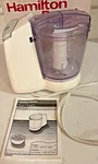 Hamilton Beach Fresh 72600 Food Chopper 3 Cup Capacity White Speeds. Fixed Price $21.99.